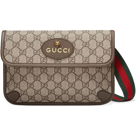 marsupio gg color marrone in tela di gucci|marsupio gg uomo.